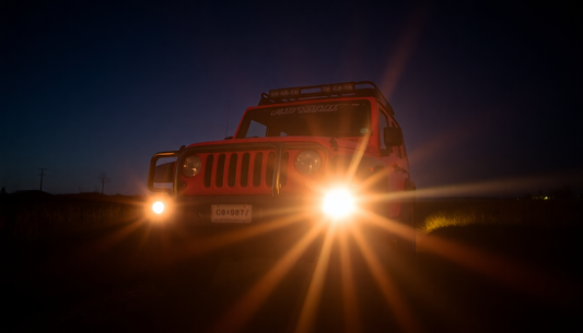 Bright headlights showing the best fog lights for vehicles during nighttime driving