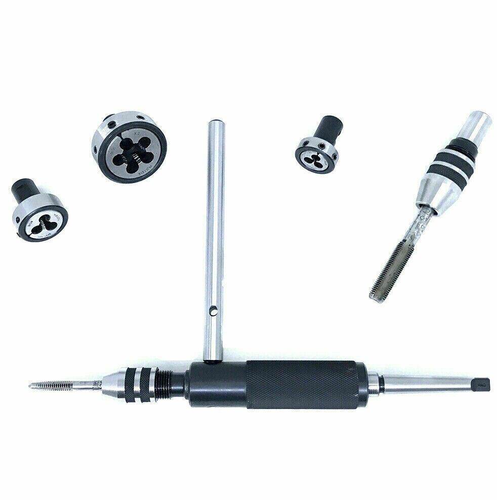 1MT lathe tailstock holder set with taps and dies for precision machining projects