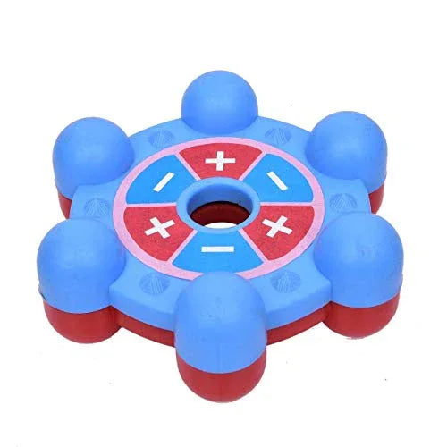 Acupressure magnetic water stand, blue multi-pad device with plus/minus dial center