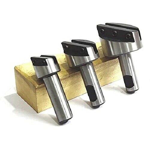 3PC 1/2'' Shank 3/4' - 1-1/2'' Fly Cutter Set Cutting Milling Hardened Tool bits - StellerGear