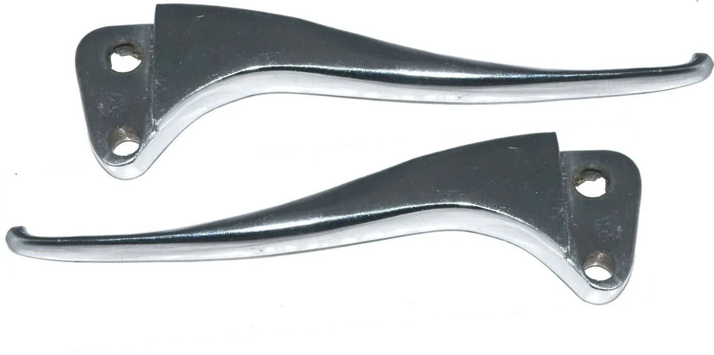 VESPA VBB CHROMED BRAKE / CLUTCH LEVER SET Best Quality - StellerGear