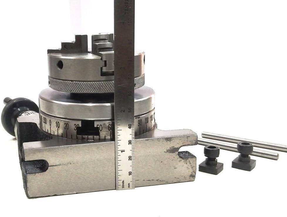 3"/80 MM SMALL MILLING ROTARY TABLE WITH 65 MM 3 JAW CHUCK - StellerGear