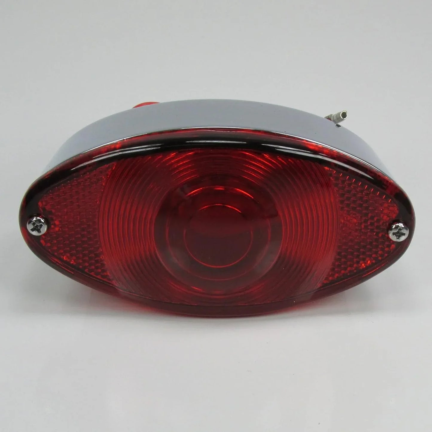 Chrome Cat Eye Motorcycle Tail Brake Stop Light With License Plate Best Quality - StellerGear