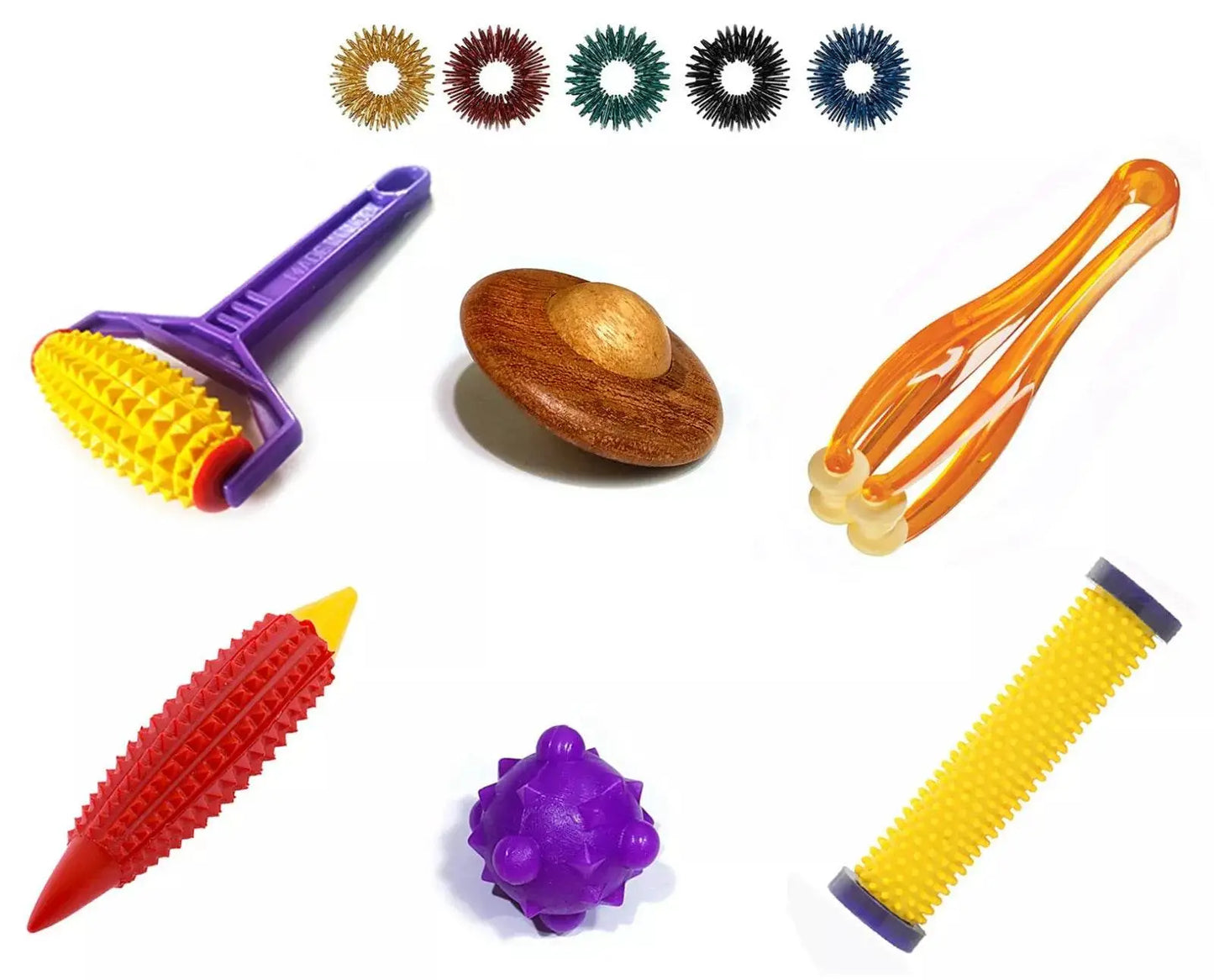 Acupressure combo kit featuring various massage tools for relaxation and pain relief