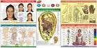 Acupressure face chart set featuring detailed facial and body acupressure points