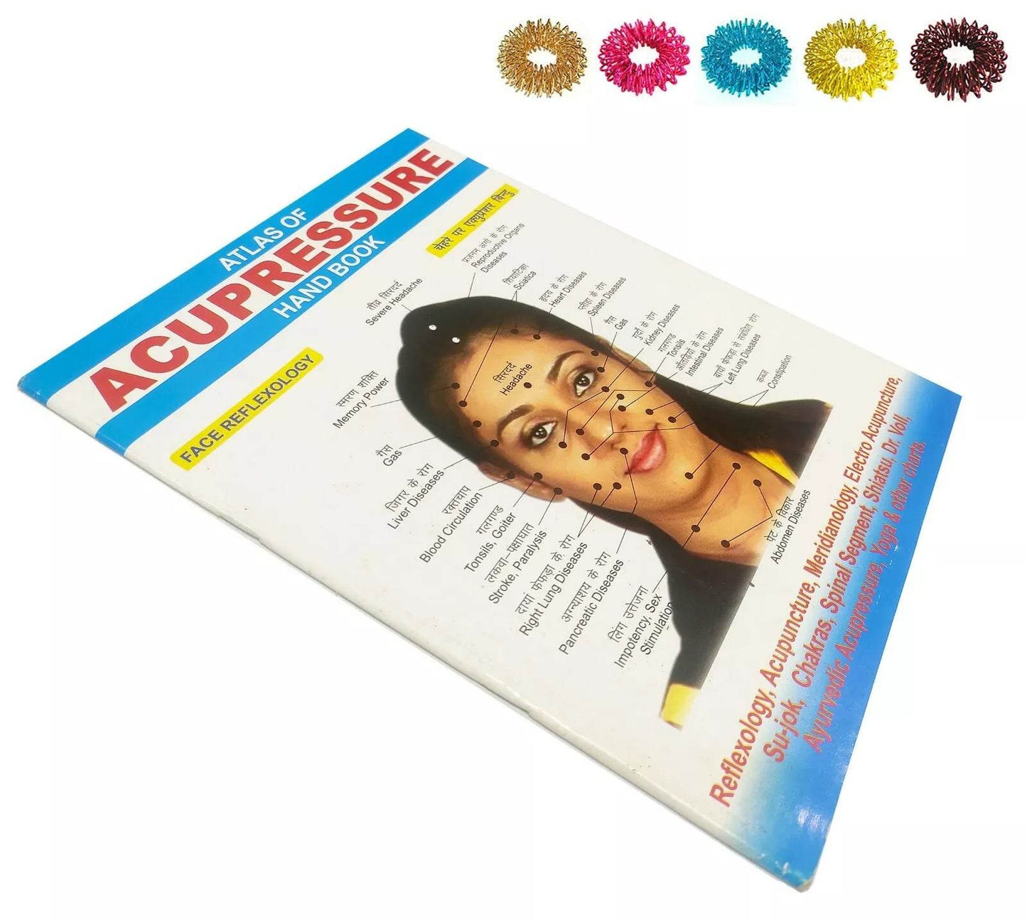 Atlas of Acupressure HandBook with 5 Sujok Acupressure Rings - StellerGear