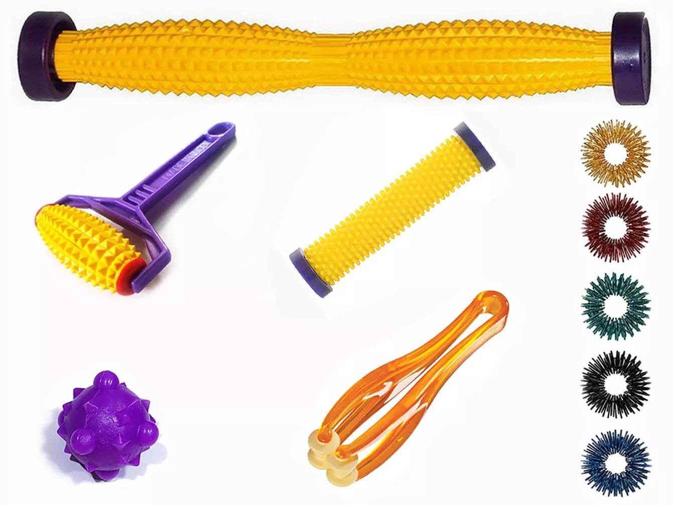 Acupressure Health Kit-Foot Body Finger Palm Hand Roller Massager Rings - StellerGear