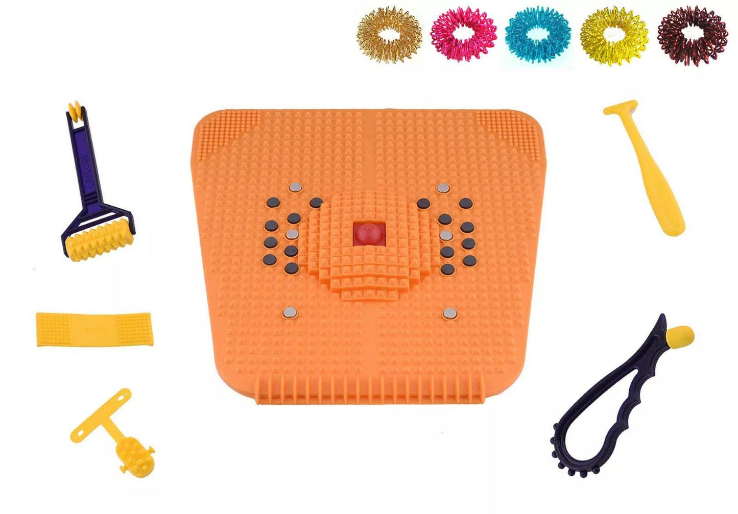 Acupressure Pyramid Magnetic Pain Relief Power Mat Kit Free 5 Sujok Rings - StellerGear