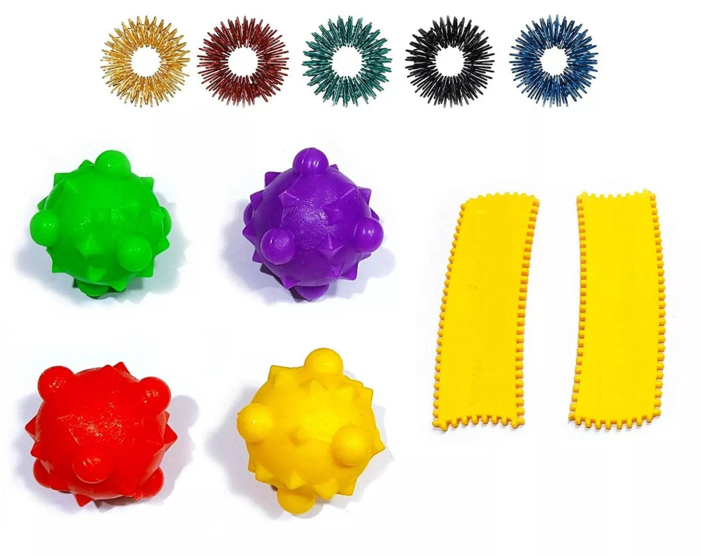 4pcs Acupressure Sujok Ball 2pcs Acupressure Power Comb 5pcs Sujok Rings - StellerGear