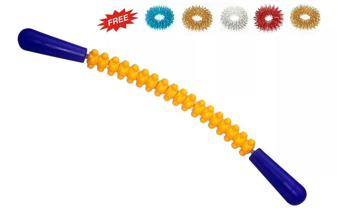 Dr Roll Acupressure Therapy Roller Massager for Calf and Legs 5 Sujok Rings - StellerGear