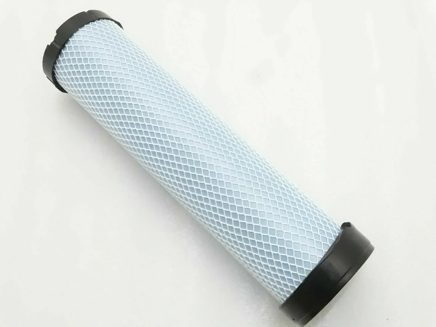 Air filter safety cartridge, light blue mesh with black end caps