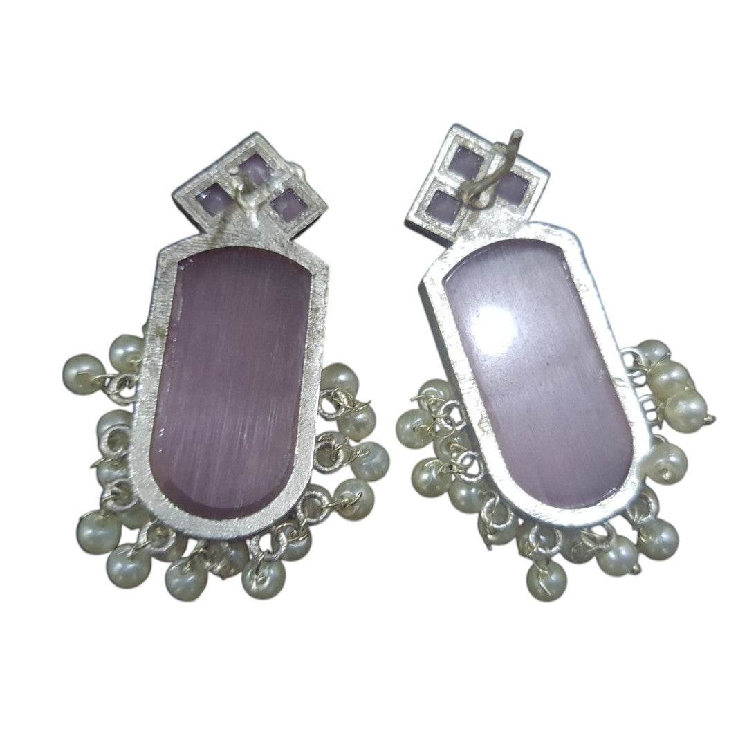 Elegant amber pearls drop earrings with a unique design and delicate pearl accents for stylish outfits