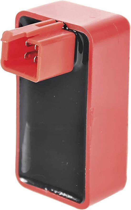 Aftermarket red CDI replacement for Bajaj Chetak with durable construction and easy installation