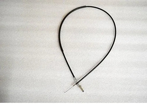 Throttle cable with black outer casing and metal end fittings