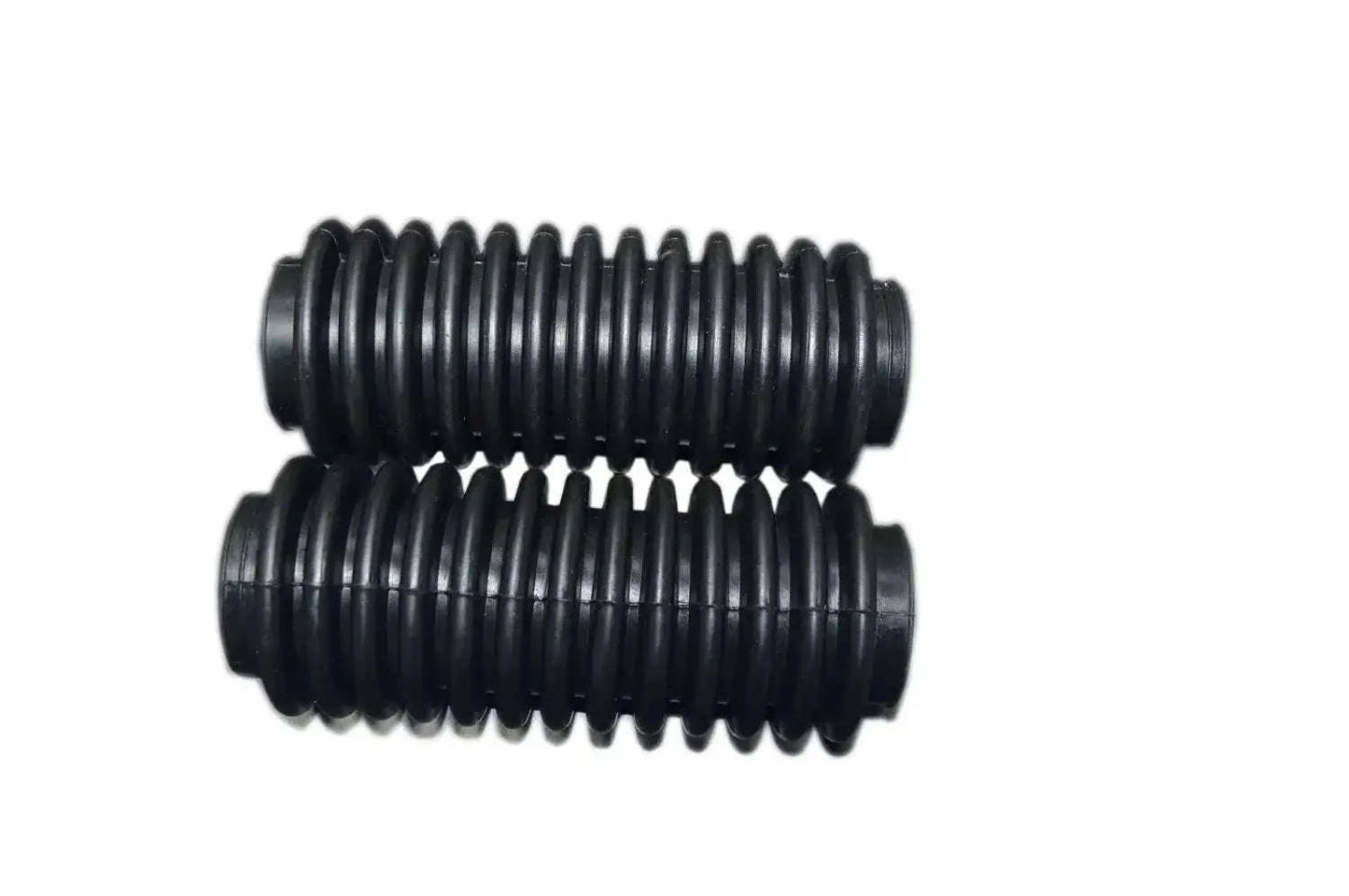 Fork gaiter boot set for BMW motorcycle, made of durable rubber, designed to protect fork components
