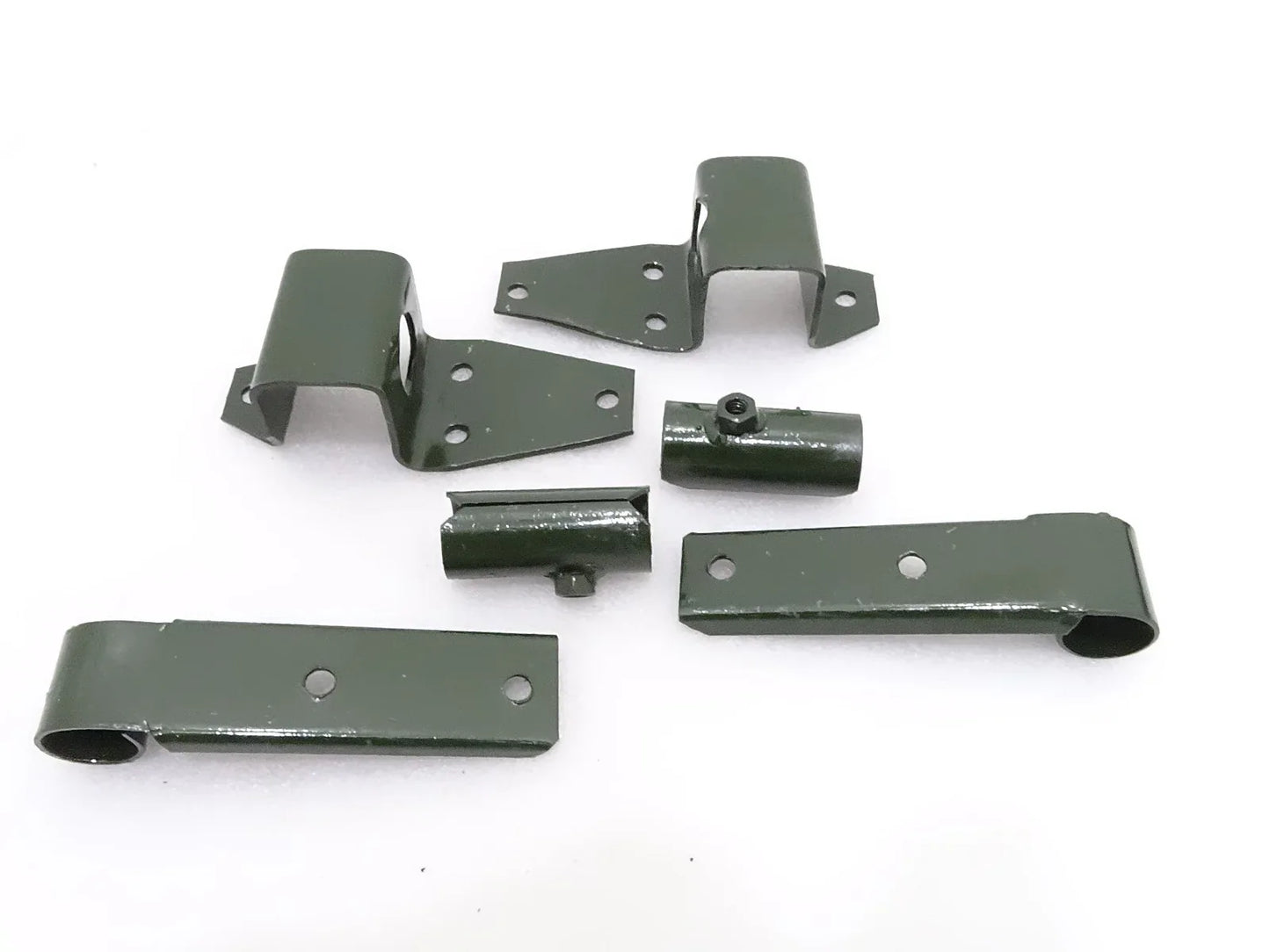 WILLYS FORD green top bow pivot bracket set with metal brackets and arms