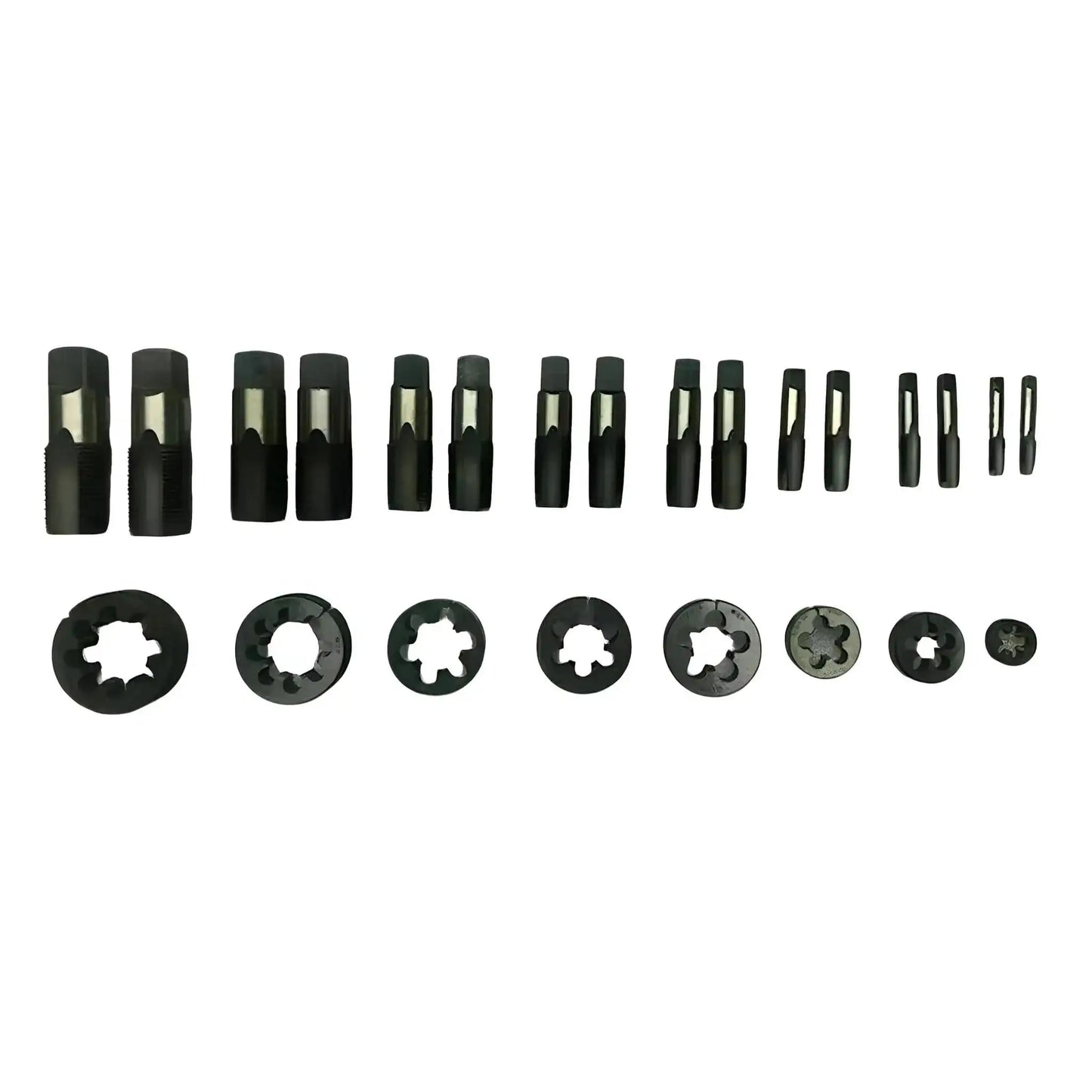 BRITISH STANDARD PIPE TAP&DIE SET 1-8"TO1" BSP ENGLISH THREAD PARALLEL HSS - StellerGear