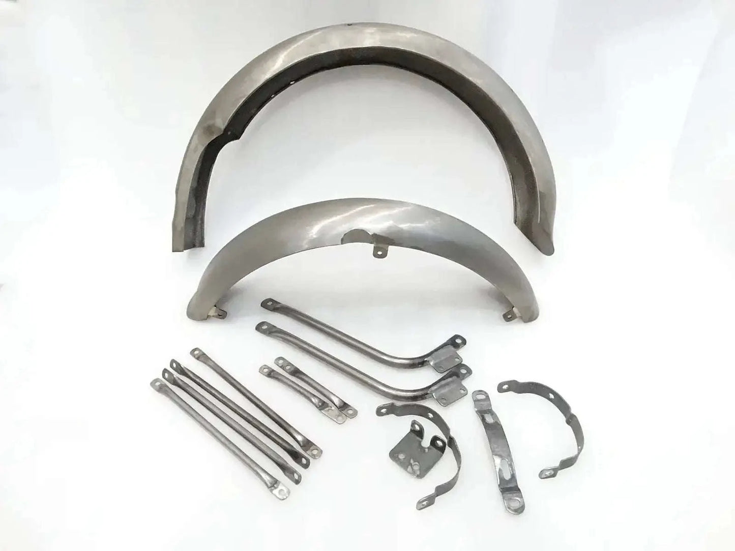 BSA A7 A10 SUPERROCKET GOLDSTAR MUDGUARD SET & STAYS RAW - StellerGear