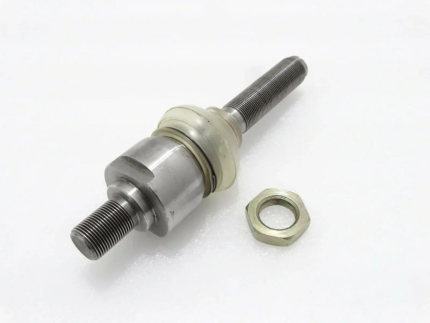 JCB ball joint track rod, sturdy steel construction, essential for heavy machinery steering
