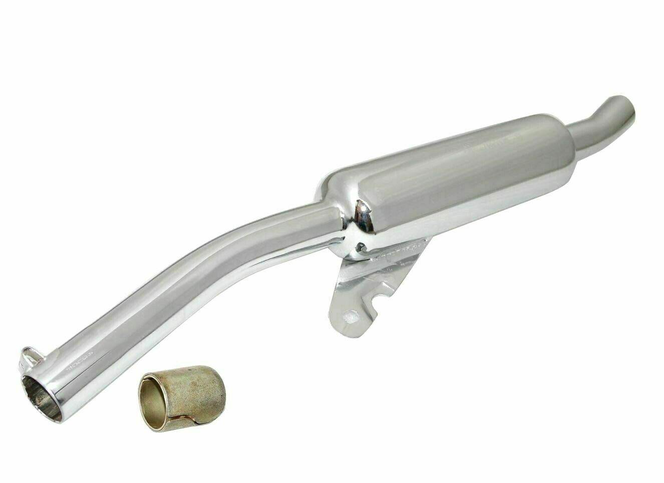 Angular Upswept Exhaust Silencer Chrome Fits For Royal Enfield Classic - StellerGear