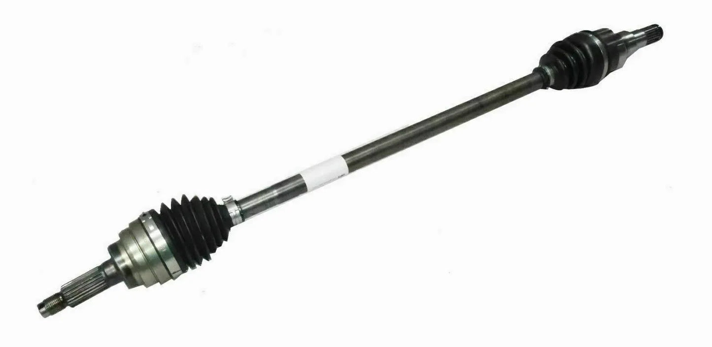 Front drive joint axle shaft assembly with rubber boot and metal splined end
