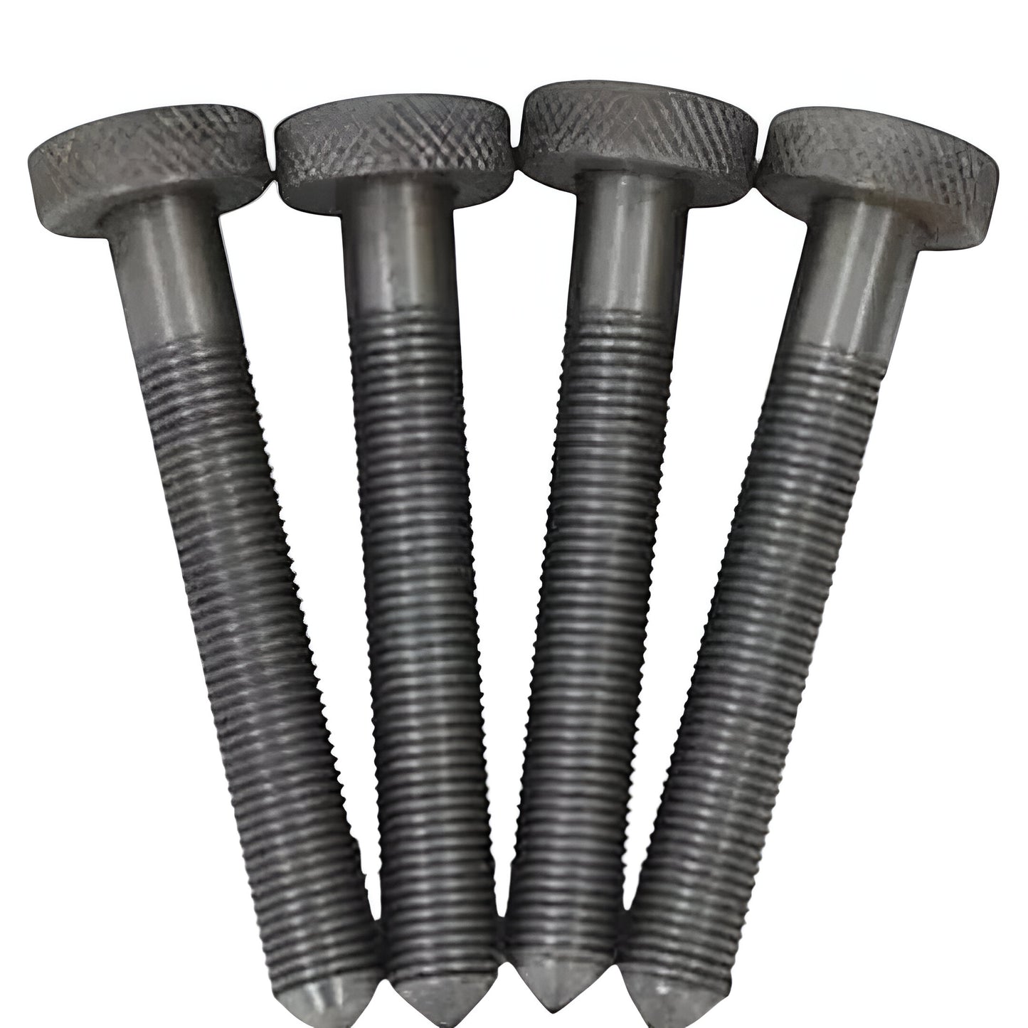 Four durable metal screws for use with diamond dresser in industrial applications
