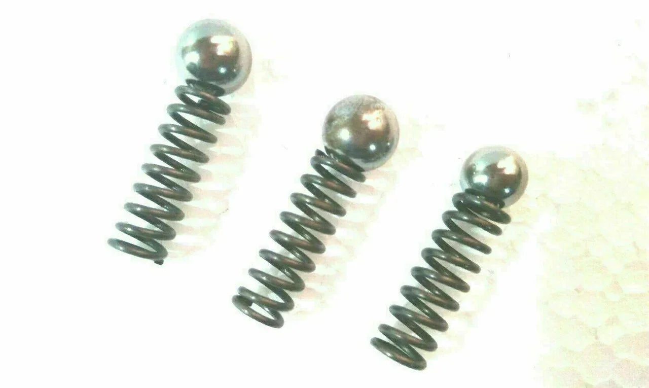 Steel ball bearings with coiled springs, three-piece kit