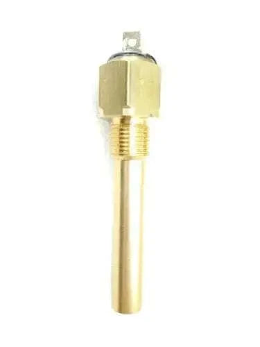 Temperature gauge unit sensor with threaded brass body and metal terminal