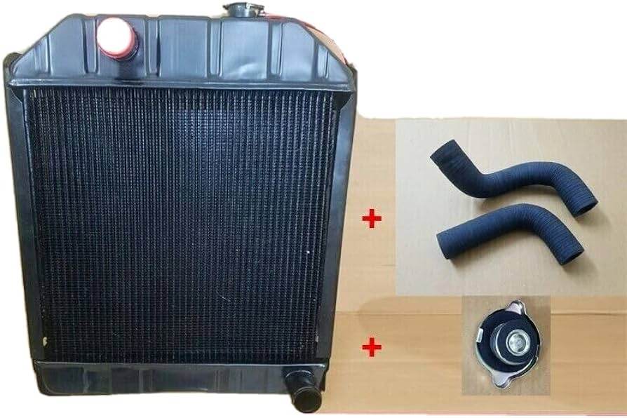 Copper Fin Radiator for Ford 3000 with hoses and cap included