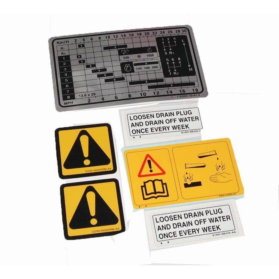 Gear Decal Set For Ford Tractor 3600 3610 3620 3630 Farmtrac 30 35 40 45 50 - StellerGear