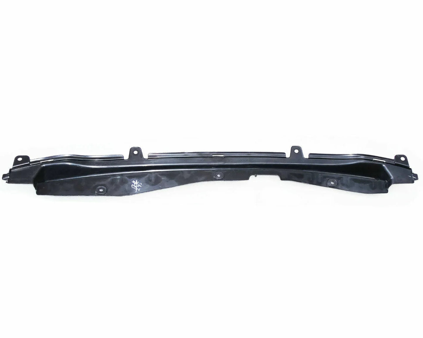 Front bumper lower trim end cover, black plastic, for securing front bumper tag on vehicles
