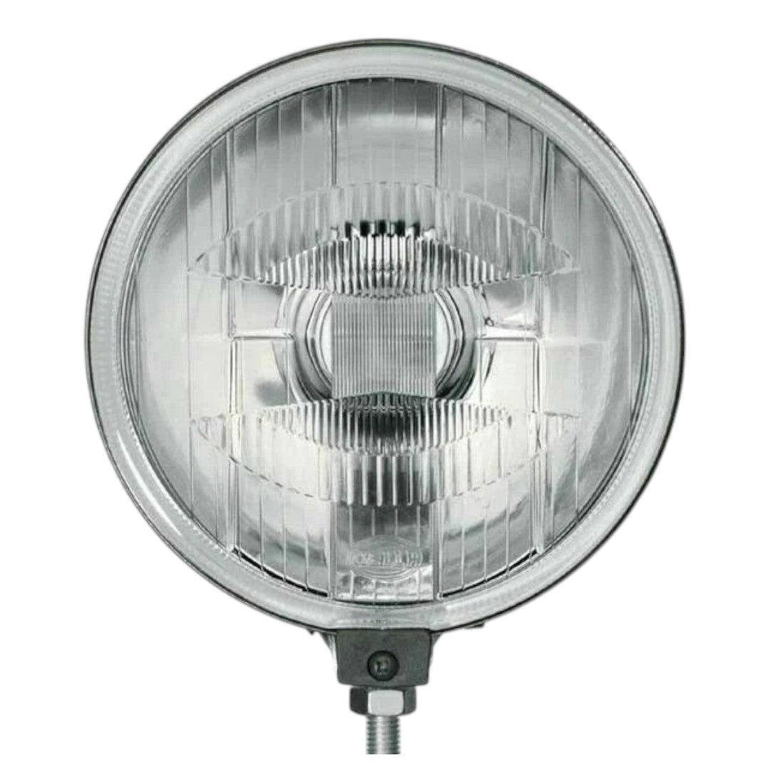 Hella Comet 500 driving lamp in white with a polished finish for enhanced visibility