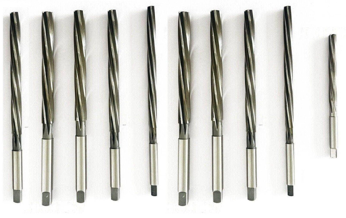 HSS valve guide reamer set, multiple straight metal reamers