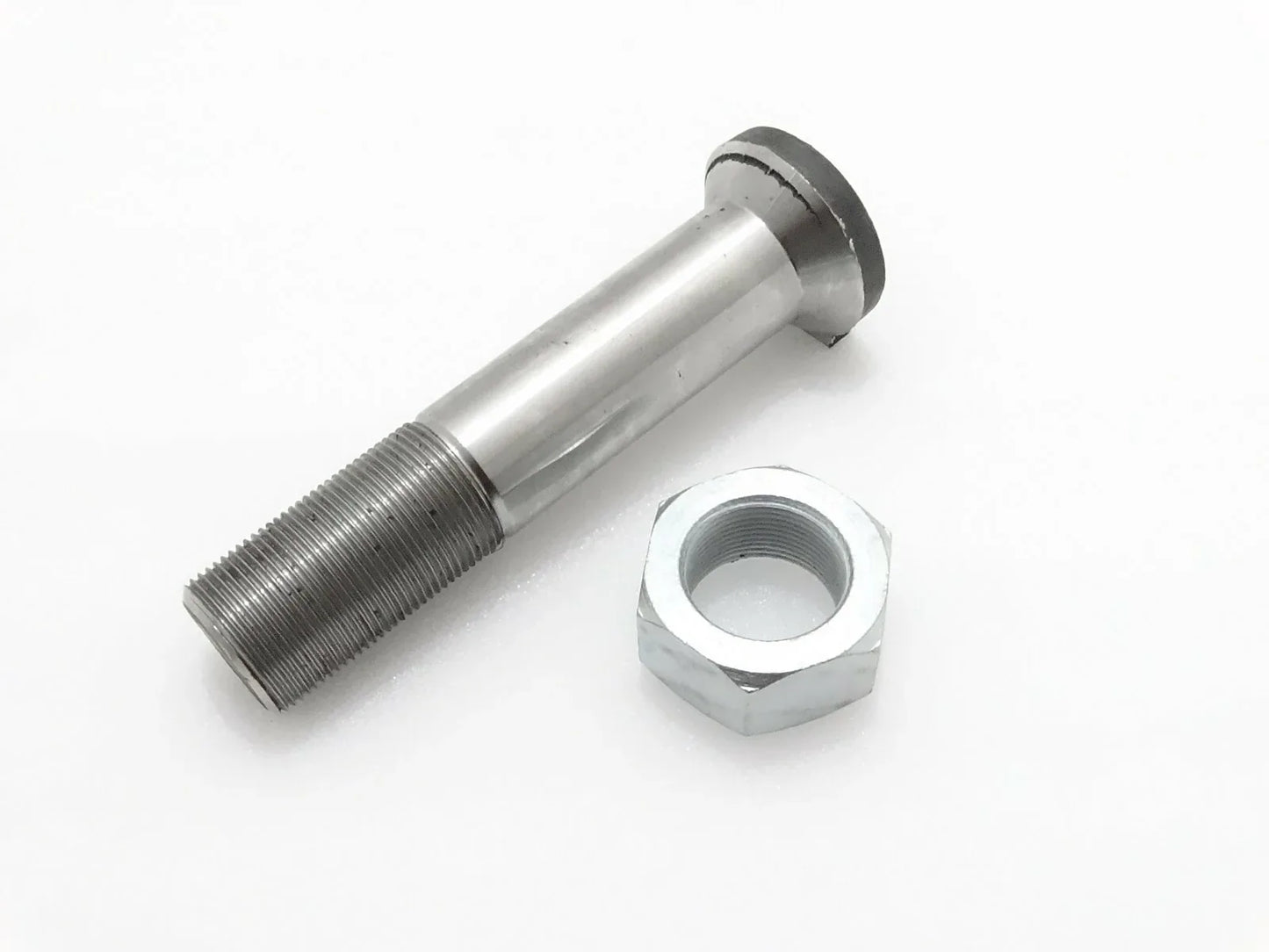Hydraulic clamp bolt and hex nut, silver metal