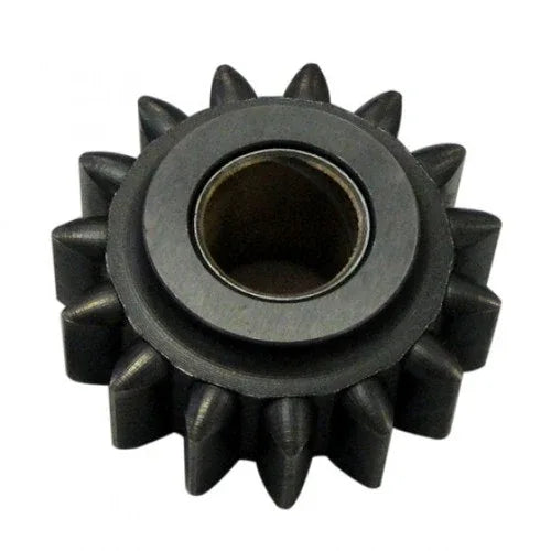 Reverse idler gear with central bore, dark gray steel, metal teeth wheel