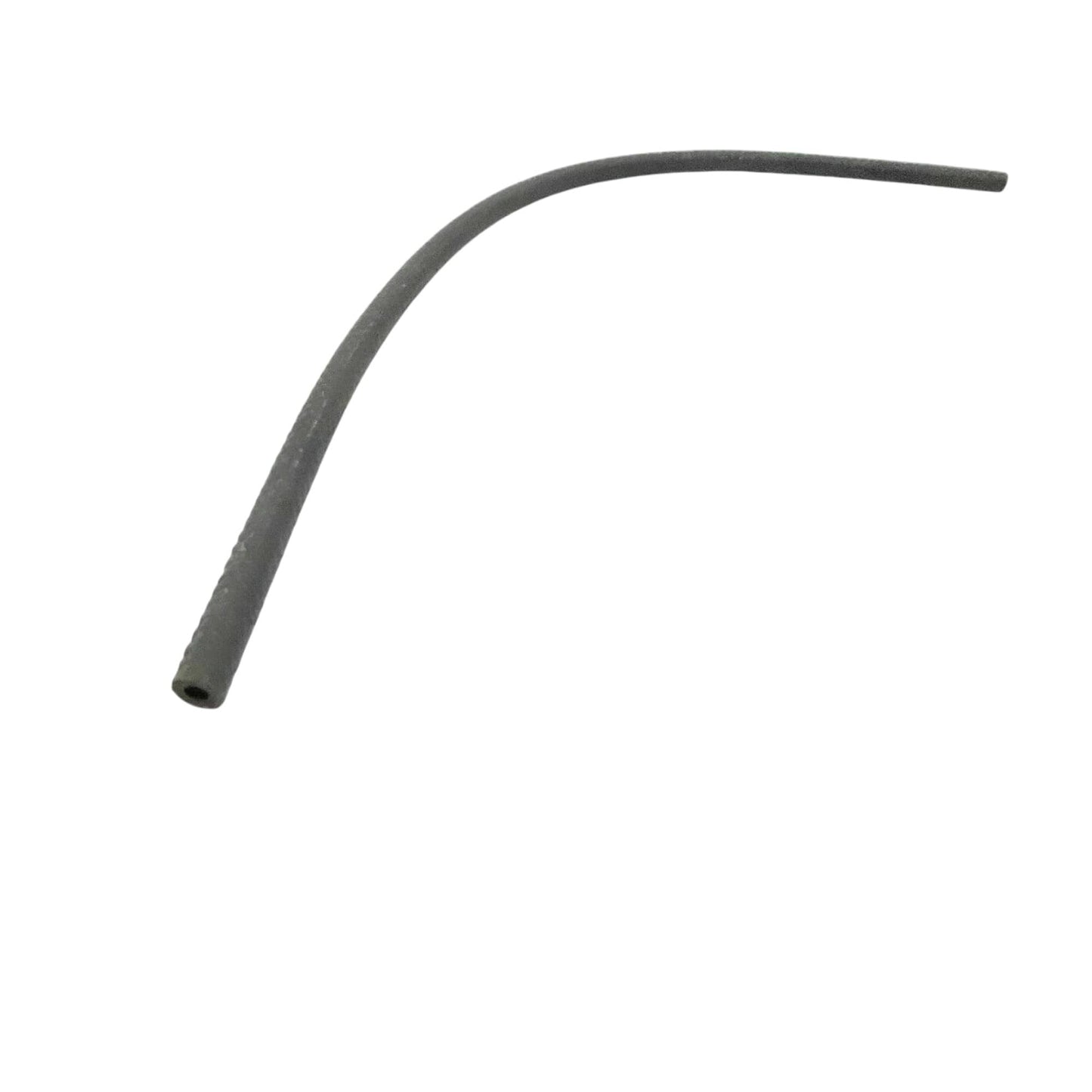 Fuel line pipe, dark gray curved tube with angled short end