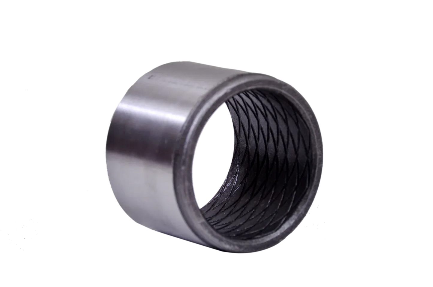 Metal bushing sleeve with ribbed inner surface