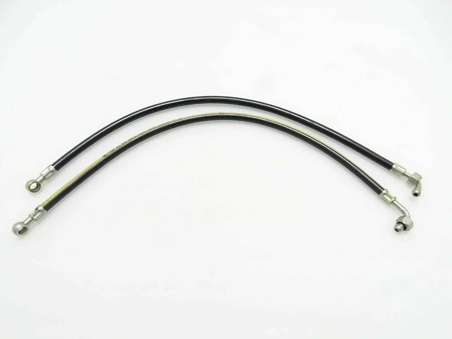 Pair of 5/8 BSP hydraulic hoses, 810 mm, with metal fittings