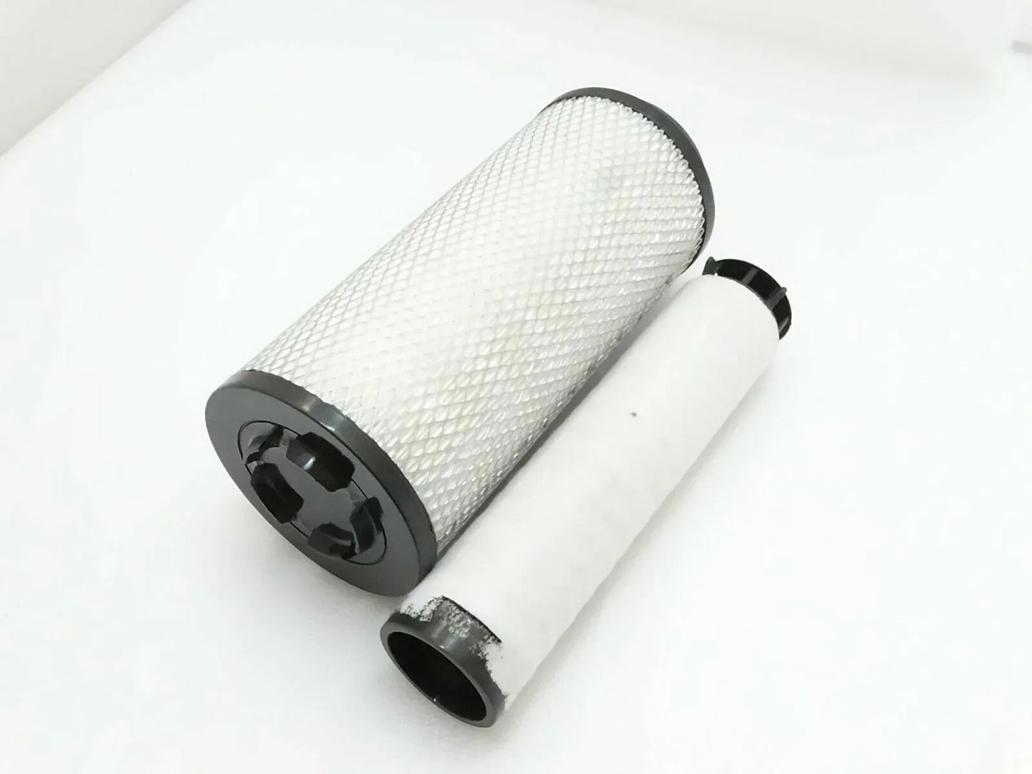 Cylinder air filter set with mesh outer and foam inner filter elements