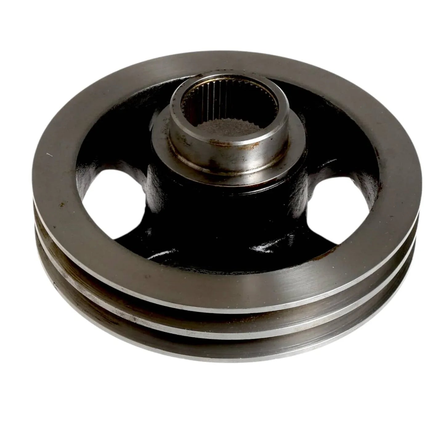 JCB backhoe crankshaft pulley twin groove for reliable engine performance