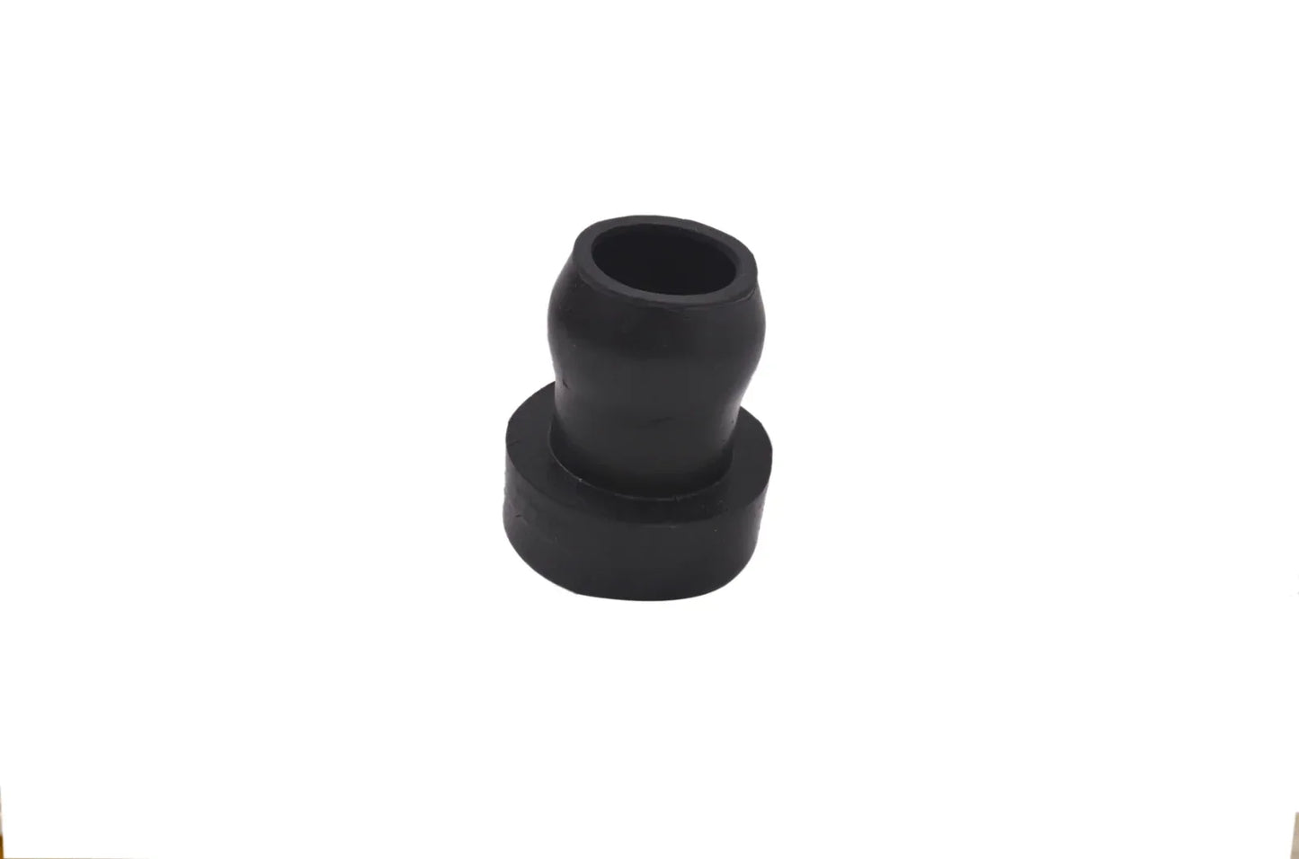 Black cab mounting rubber bushing with flared base, single piece