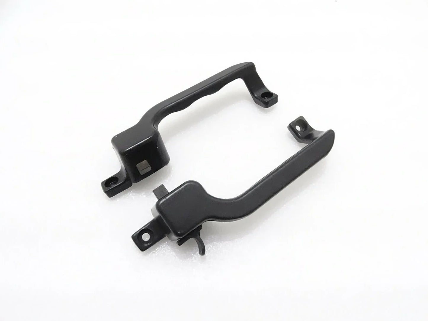 Rear window latch handle, dark gray/black, with mounting brackets