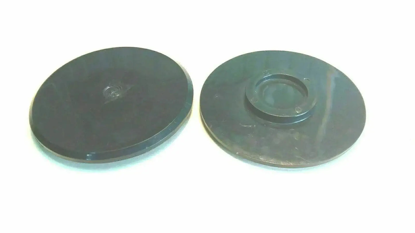 Lower wear pad set of 4, round metal pads with center hole