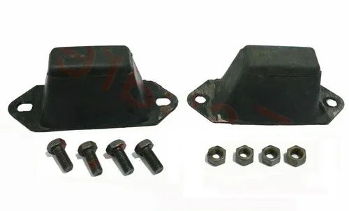 Rear axle bumper set of 2 with mounting bolts and nuts, black