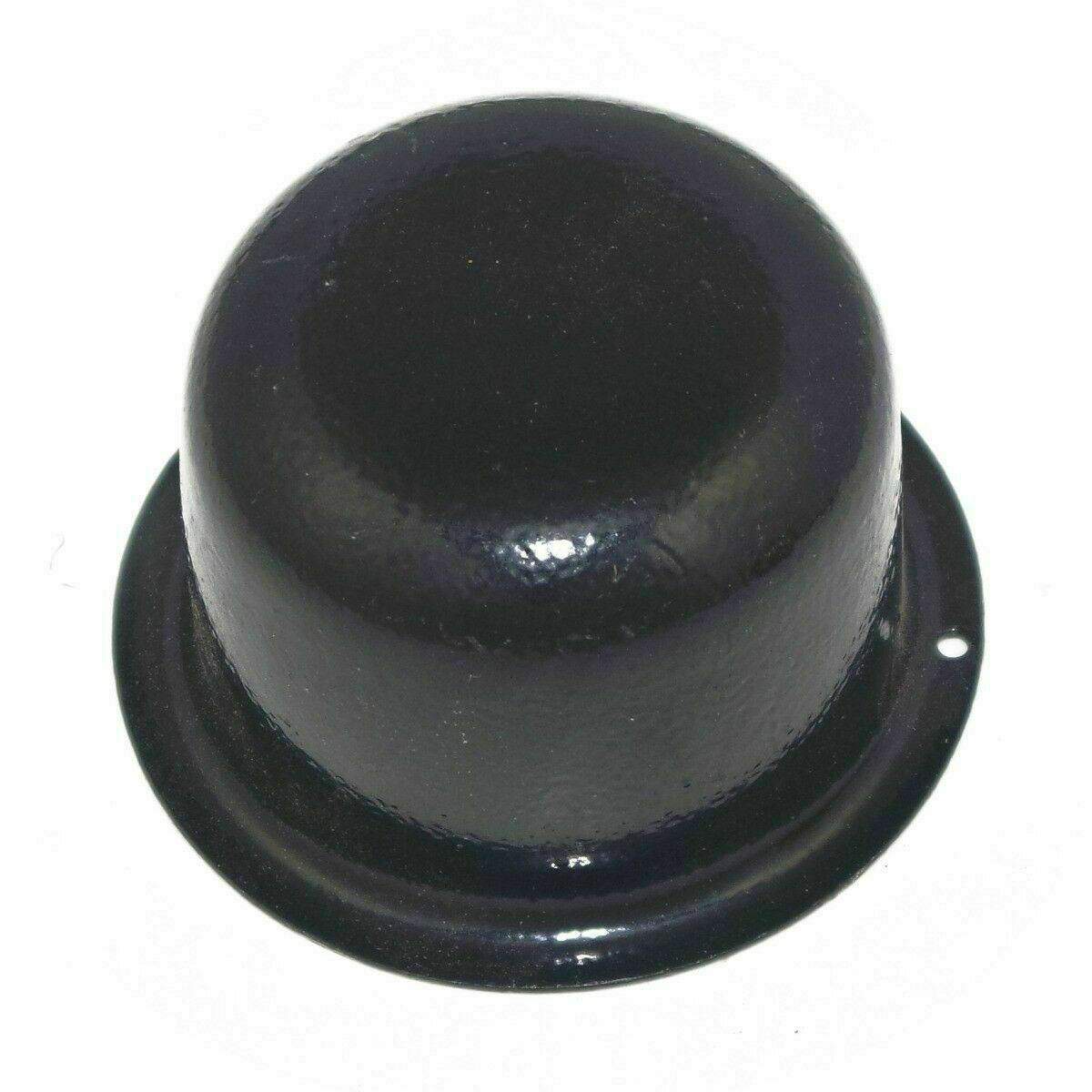 Aftermarket Jeep wheel bearing caps in black, designed to protect and seal wheel bearings