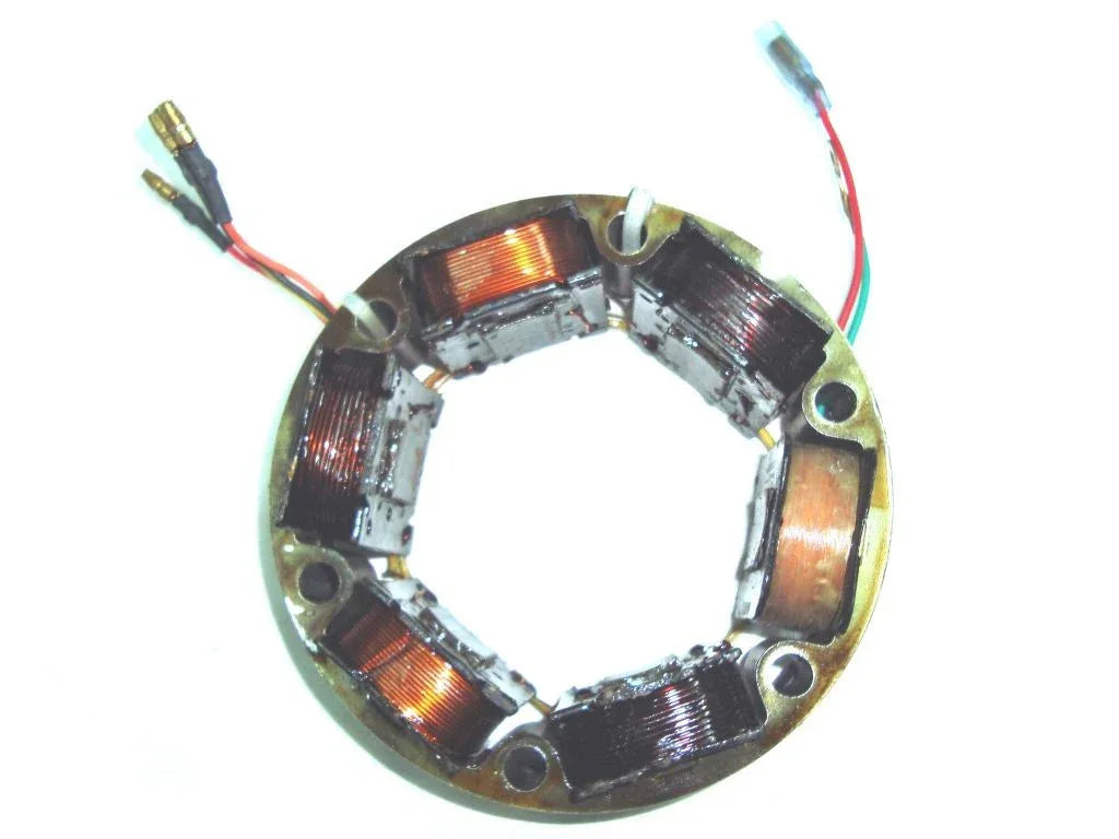 Electrical stator with copper windings and wire leads