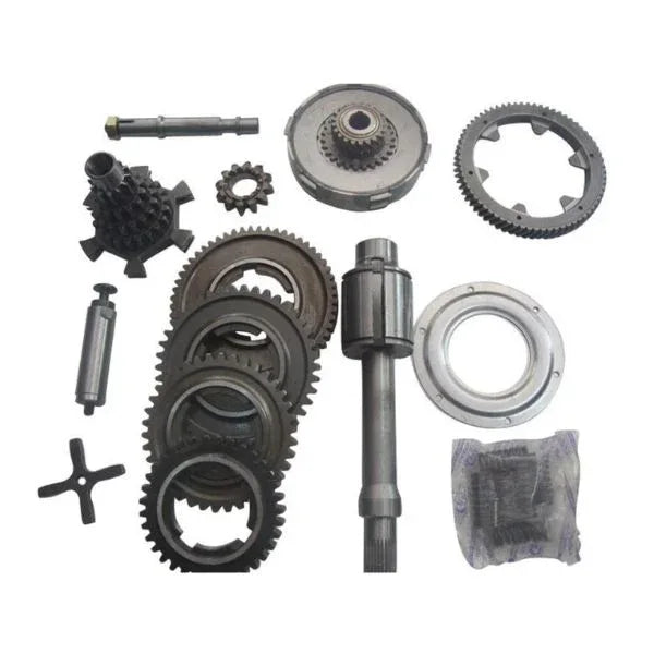 Complete Gearbox and Clutch Kit with steel components for motorcycle and scooter applications