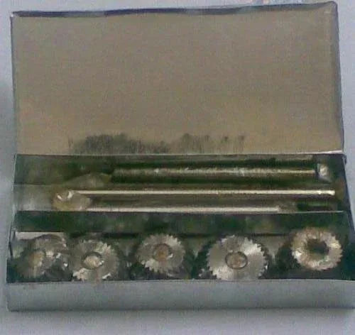 Carbon steel valve seat cutter set with multiple cutters in storage case