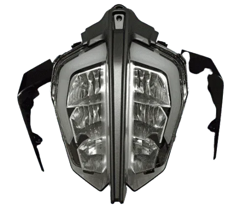 FIT FOR KTM DUKE 390 HEADLIGHT HEADLAMP WITH SIDE MASK SET BLACK 2017-2020 - StellerGear