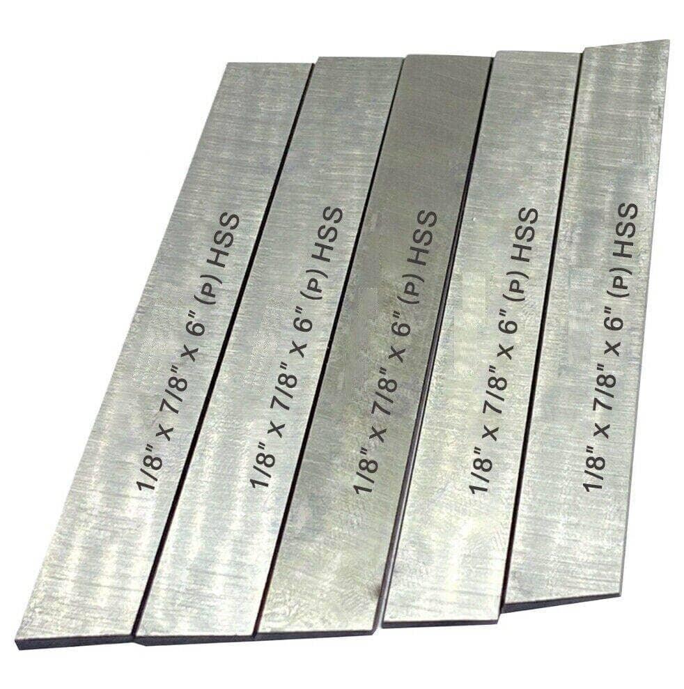 Lathe Cut Off Parting Tool Blade 5 Piece Set 1/8" x 7/8" x 6" Inch HSS M2 GRADE - StellerGear